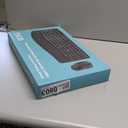 Wireless Keyboard and Mouse Combo, 2.4G Full Size Wave Keys Ergonomic Keyboard with Wrist Rest for Natural Typing, 3 DPI Adjustable Ergonomic Silent Mouse for Computer/Laptop/Windows/Mac (Black)