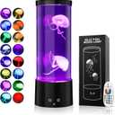 GuardWee Jellyfish Lamp with 17 Light Effects - Mood Table Lamp Night Light with Remote, Jelly Fish Tank Aquarium for Living Room, Christmas Birthday Gifts for Kids