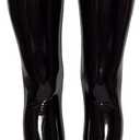 NewL Women Mirror Faux Patent Leather Leggings Shiny Stretch Black, M