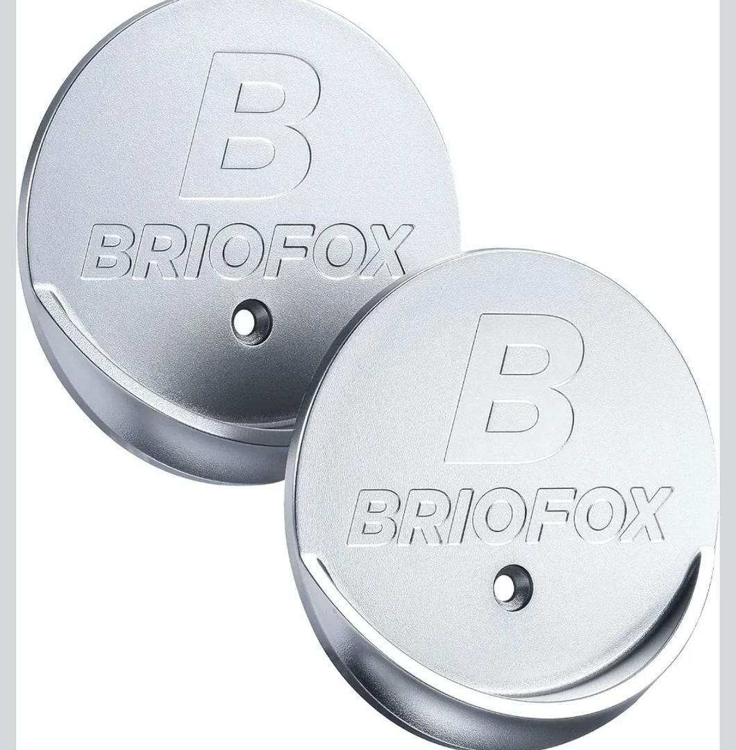 BRIOFOX Shower Curtain Rod Holder 3M Adhesive | Heat Resistant | Waterproof | Max Load 60 lbs Shower Rod Retainer for Wall, 2 Pack, Chrome (Rod Not Included)
