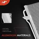 A-Premium Air Conditioning A/C Condenser Compatible with Chrysler Town & Country 08-16 & Dodge Grand Caravan 08-20 & Ram C/V 12-15 & Volkswagen Routan 09-14, Replace# 7B0317019A