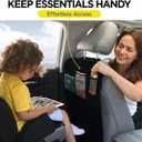 lebogner Back Seat Cover For Kids + 3 Pocket Storage Organizer, 2 Pack X-Large Waterproof Kick Mats Backseat Protector, Car Seat Back Protectors For Vehicles To Protect From Dirt, Mud & Scratches