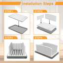 Kiss Core New Upgrade Bread Slicer for Homemade Bread, Bread Slicing Guide Adjustable Width, Foldable and Compact Cutting Guide with Crumb Tray, Suitability for Homemade Bread, Bagels, Cakes