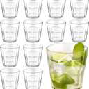LemonRoad 12pcs Rock Bar Stackable Beverage Glasses Dishwasher Safe Drinking Glasses Glass Water Tumblers for Whiskey, Soda, Juice, Milk, Beer, Spirits Daily Use