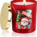 COCORRNA Fall Candles - Balsam & Cedar 5 oz Soy Wax Scented Jar Candles for Home Scented, 31 Hours Burn Time, Aromatherapy Candle Gifts for Men Women (Christmas Edition)