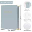 Important Document Organizer Set with Folders - Complete Linen Ring Binder Set Safely Stores All Documents & Files in One Place - Easy to Use Expanding Storage Incl. Envelopes, Pockets & Labels