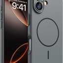 2 x Magnetic for iPhone 17 Case, [Matte Solid Color] [Full Camera Protection] Protective Case for iPhone 17 - Deep Gray