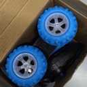 KKONES Remote Control Car, 2.4GHz Double Sided 360° Flips Rotating Electric Race RC Stunt Car, LED Wheel & Headlight High Speed Off Road Cars Toy Gift for 3 4 5 6 7 8-12 Year Old Boy Toys (Blue)