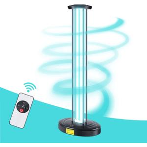 JTAPURE 100W UV Light with Ozone, 3-Gear Timer & Remote Control, Home Purification Device, Dust Mite & Mold Eliminator, Bed Bug Remover for Bathroom, Bedroom, Basement