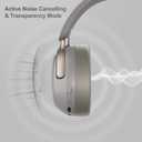 LORELEI QC30 Hybrid Active Noise Cancelling Headphones, 60H Playtime, Built-in Mic, Wireless Over Ear Headsets with Case,Bluetooth 5.4,Deep Bass Comfort Fit Soft-Earpads Fast Charging -Dunes Grey