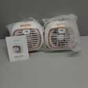 Aurelema 2 pcs Portable Mini Air Conditioners Fan USB Rechargeable Mini Air Cooler 3 Speed Quiet Desktop Cooling Fan for Home Office Tent Bedroom Car