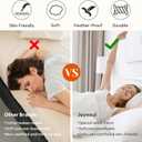 Joysoul Twin Size Down Comforter - All Season Ultra Soft Goose Down & Feather Fiber Fill, Luxury Hotel Cream Duvet Insert with Corner Tabs (68" X 88")