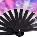 Large Rave Fans Folding Fan-Hand Fan Popping Fan for Line Dancing Clacking Fans for Dance for Cooling, Party, Dance, Decoration (AM6)