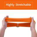 Peomeise 50pcs Orange Spandex Chair Sashes with Buckle Slider for Wedding, Party Decoration
