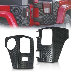 KARPAL Rear Corner Guards Body Armor Compatible with 2007-2018 Wrangler JK JKU, Tail Light Cover