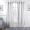 Dainty Home Room Darkening Curtains for Bedroom & Living Room, 2 Panel Set, 38" x 84" (76" Wide Total), Light Control & Privacy, Semi-Darkened, Machine Washable, Steel Grommets, Room Darkening Drapes (Gold)