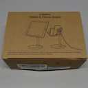 LISEN Cell Phone Stand Phone Holder for Desk Recording Office, Women Office Desk Accessories Gifts PC Gaming Essentials iPhone Stand Gadgets Fit OtterBox Case Switch iPad Air Tablet 4-10 in (BLACK)