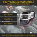 Dasbecan Right Passenger Side Tail Light Compatible with 2014-2024 Toyota 4Runner Rear Tail Lamp Replace# 8155135400