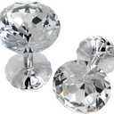 Sumnacon Classic Crystal Curtain Tiebacks Tassel Curtain Holdbacks, 2 Pcs Wall Mounted 2 1/3 Dia Home Office Decorative Drapes Tie Back Holders Multi Use Wall Hook Coat Hanger(60mm Silver)