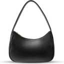 Women's Shoulder Bags, Small Hobo Tote Elegant Clutch Purse with Zipper Closure (Black)