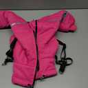 BRKURLEG Dog Winter Coat with Harness Built in, Winter Dog Jacket for Small and Medium Dogs, Small Dogs Snowsuit Reflective Windproof Cold Weather Coat, Puppy Warm Fleece Coats, Hot Pink, L