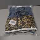 Womens High Waisted Jeans Cheetah Print Pants Wide Leg Jeans Leopard Pants Straight Leg Women Baggy Jeans Y2k (Medium, Blue)