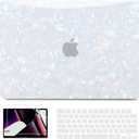 B BELK Compatible with MacBook Pro 14 inch Case 2026-2021 M5 M4 M3 M2 M1 A3426 A3427 A3434 A3112 A3185 A3401 A2918 A2992 A2779 A2442, Plastic Hard Shell+Keyboard Cover+Screen Protector, Shiny Pearl