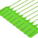 Middle Duty Plastic Seal Pull-Tite Security Seal Numbered Security Tags Self-Locking Safety Ties Zip Ties for Garment Cloethes Shoes Bags and Logistics (Green, 100 PCS)