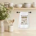 Rustic Rose Floral Grandma Kitchen Towels, Grandma Grandmother Birthday Gifts from Grandkids, Vintage Cottagecore Grandmother Decorative Dish Tea Hand Towels for Kitchen, 16x24 Inch