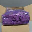 Windyun 50 Pcs Mini Paper Gift Bags with Handle 6 x 6 x 6'' Square Small Favor Bag with DIY Thank You Tag for Christmas Birthday Wedding Bridal Shower Bridesmaid Graduation Party (Purple)