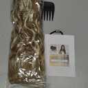 REECHO Clip in Hair Extensions, 4PCS Hair Extensions 12" Short Curly Wavy Blonde hair extensions Invisible Lace Weft Natural Soft Hairpieces for Women – Dark Blonde with Highlights
