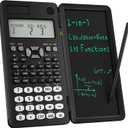 Scientific Calculator for Students with Notepad, ROATEE Middle and High School Supplies for Students, 82 MS Foldable 2-Line Display Science Calculator with Writing Tablet, Solar and Battery Powered