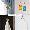 The Metal Magician Metal Nautical Starfish Curtain Holdback & Curtain Holder for Home, Bedroom & Office (Starfish Gold, Set of 2)