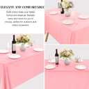 4 Pack Rectangle Tablecloth for 6 Foot Tables Washable Polyester Table Cover for Wedding Dining Table Parties Banquet70x120 Pink