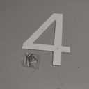 10 Inch White House Numbers for Outside, Large Floating Home Address Numbers, Modern Outdoor House Number for Wall Street Garage Gate (4)