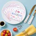 100pcs Mahjong Cocktail Napkins, 23x23cm/9x9in Double-Layer Drink Napkins for Mahjong Theme Parties Supplies Game Nights Weddings Accessories