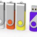 Aiibe 5 Pack 32 GB Flash Drive 32GB USB Flash Drive USB 2.0 Memory Stick Thumb Drive 32GB Multi Pack USB Drives (32G, 5 Mixed Colors: Black Red Yellow White Purple)