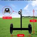 String Trimmer Wheel Attachment, 20" Adjustable Height String Trimmer Support Wheel w 0.98-1.34" Shaft Tube for Gas String Electric Brushcutter, 8" Widen Lawn Roller