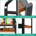 Coffee Syrup Organizer, 3-Tier Syrup Rack 12 Bottles Capacity, Coffee Syrup Rack Free-Installation(Magnetic Connection), Spice Rack for Countertop, Bar, Kitchen