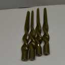 MAITREYA Olive Spiral Taper Candles Conical Stick Candles Taper Candles-Set of 4 for Decoration Weddings Party Church-Unscented Dripless Candles,10inch(Olive)