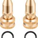 Feekoon 2 Pack Brass Adjustable Nozzle Replacement Compatible with Roundup 181331, All Brass Screw on Cone Nozzle Repair Kit having Gaskets Compatible with Scotts, Roundup, Smith Lawn, Garden Sprayer