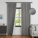 MYSKY HOME Dark Grey Blackout Curtains 90 inches Long Pinch Pleated Curtains for Living Room Bedroom 100% Room Darkening Black Out Window Drapes with Hooks Back Tab, 40" Wide per Panel, 2 Pieces