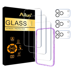 Ailun 3 Pack Screen Protector for iPhone 17 Pro Max [6.9 inch] + 3 Pack Camera Lens Protector with Installation Frame,Dynamic Island Compatible,Case Friendly[Not for iPhone 17/17 Pro/iPhone Air]