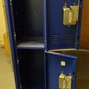 Greenvelly Storage Locker for Employee, Office, Metal Gym Locker with 3 Door, Steel Blue Locker Cabinet Organization for School, Free Standing