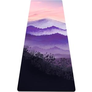 nuveti Yoga Mat Print Extra Thick TPE Non Slip Fitness Exercise Mat with Carrying Bag,72"x24" Extra Thick 6MM Exercise & Workout Mat for Yoga, Pilates Fitness and Floor Exercises