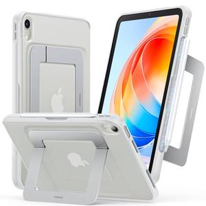 TORRAS Ostand K1 Guardian for iPad Air 11 inch Case M4/M3/M2 (2026/2025/2024), Ultra Stable Stand, Multiple Adjustable Viewing Angles, Slim Protective Kickstand Cover with Pencil Holder, White