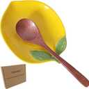 Ceramic Spoon Rest for Stove Top, Lemon Cute Spoon Rest for Kitchen Counter, Cooking Spoon Holder for Kitchen Counter, Utensil Rest Spatula Rest Ladle Holder Tong Rest