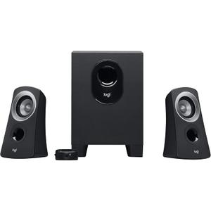 Logitech Z313 2.1 Multimedia Speaker System with Subwoofer, Full Range Audio, 50 Watts Peak Power, Strong Bass, 3.5mm Audio Inputs, PC/PS4/Xbox/TV/Smartphone/Tablet/Music Player - Black