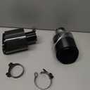 Carbon Fiber Exhaust Tip 2" Inlet to 4"Outlet, Universal Tailpipe 2 Inch Exhaust Muffler Tip (Gloss)