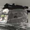 LET'S CAMP Folding Stadium Seat Bleacher Chair with Cup Holder, Mesh Bag and Hide Hooks, Portable Stadium Chair with Back and Cushion (Black Grey - 2 Pcs)